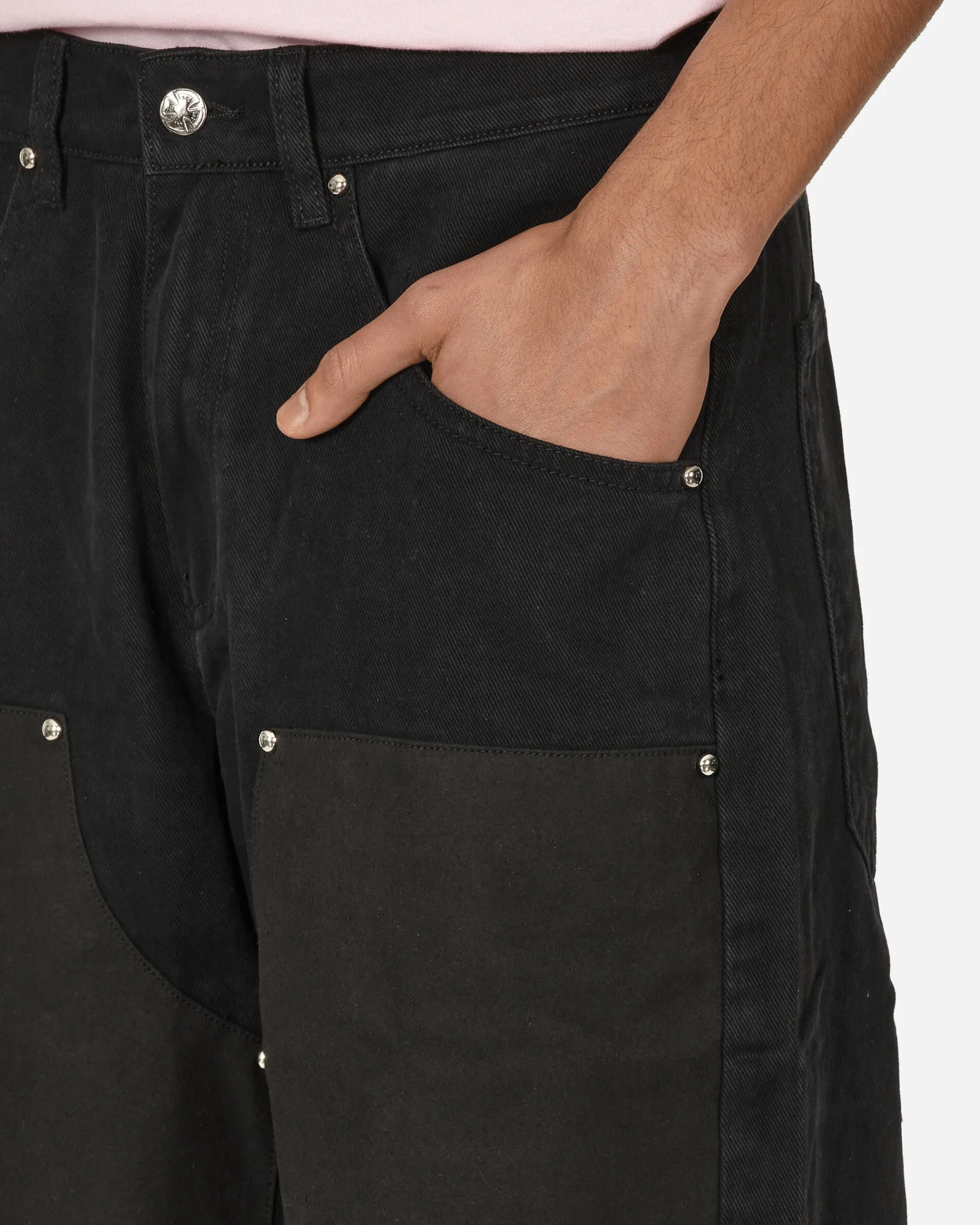 Stingwater Pants^Vegan Suede Double Knee Canvas Pants Black