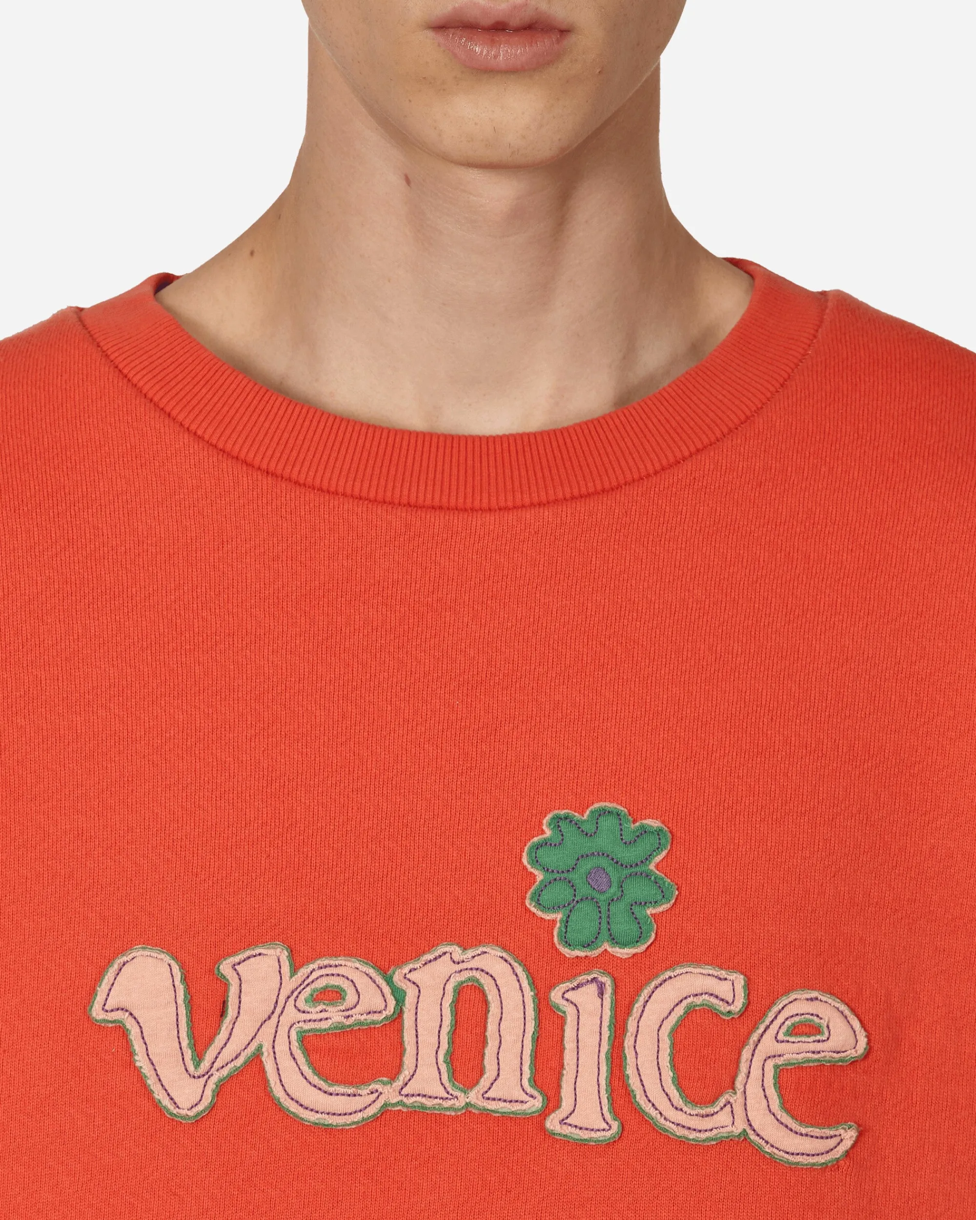 ERL Sweatshirts^Venice Crewneck Sweatshirt Red