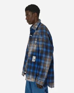 Maison MIHARA YASUHIRO Shirts^Vintage-Like Check Shirt Blue
