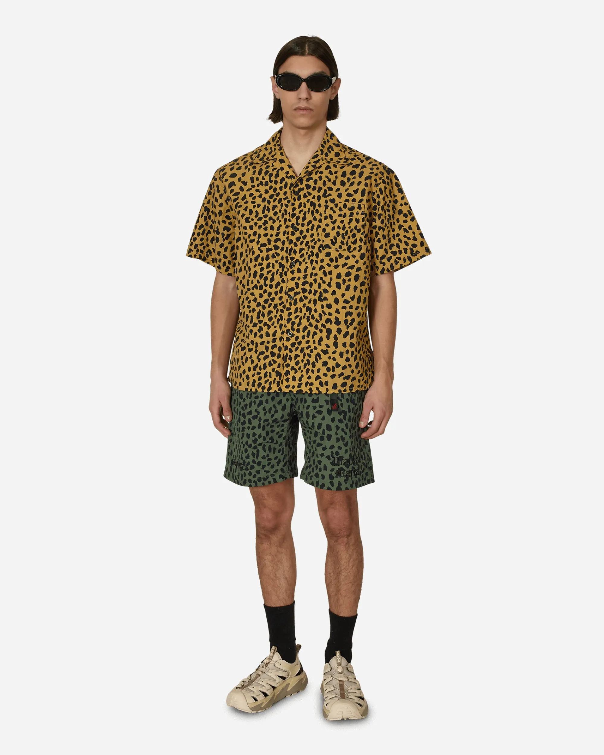 Gramicci Shirts^WACKO MARIA Open Collar Shirt Beige