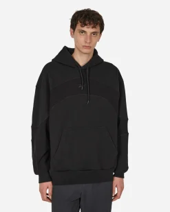 Reebok Sweatshirts^Waffle Pattern Logo Hoodie Black
