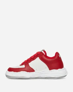 Maison MIHARA YASUHIRO Sneakers·Low|Sneakers^Wayne OG Sole Cow Leather Low Sneakers Red / White