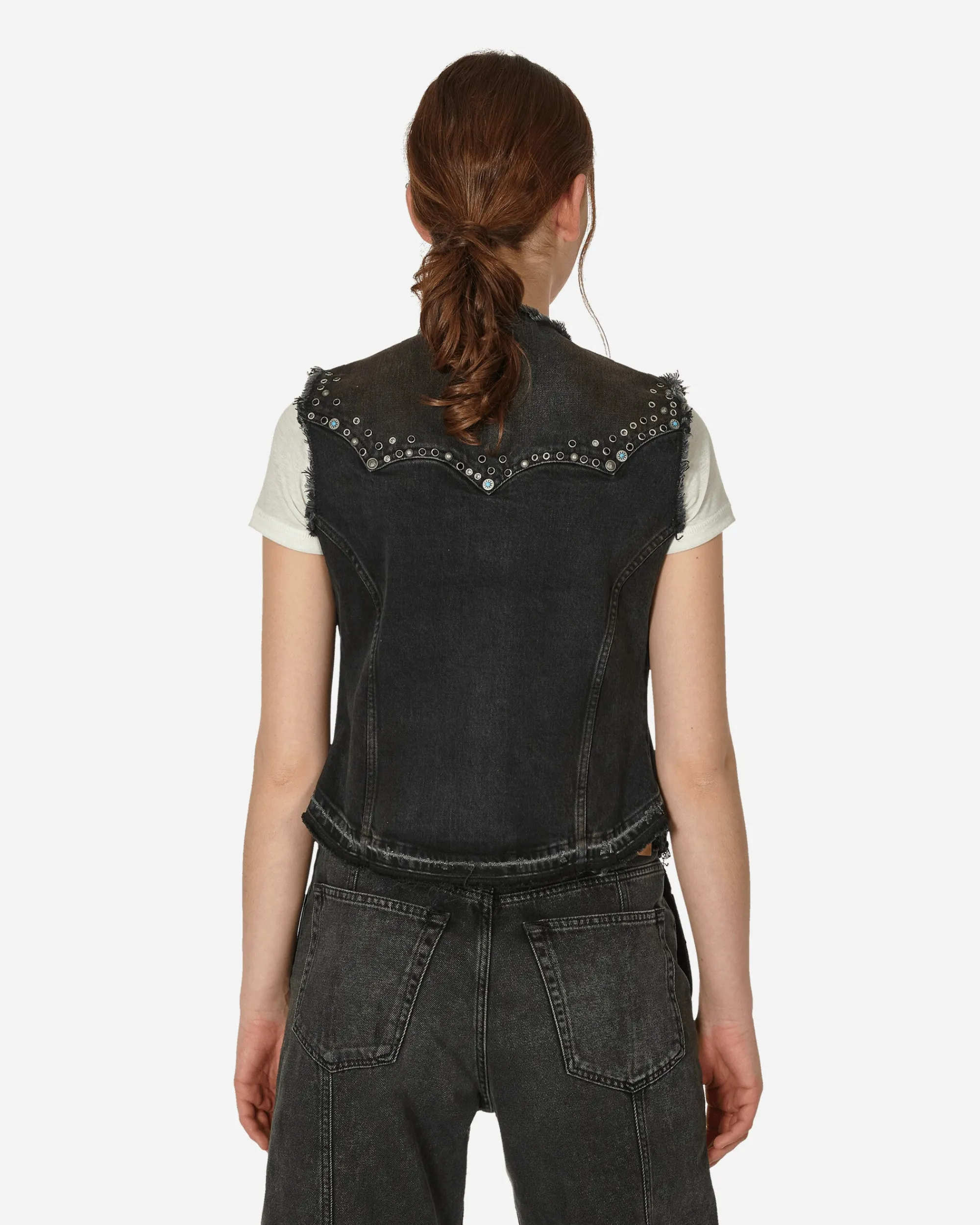 Guess USA Coats And Jackets^Western Denim Vest Used Black Wash