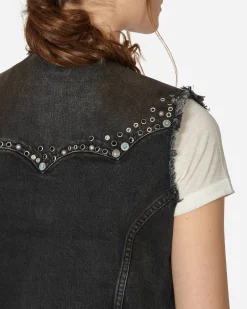 Guess USA Coats And Jackets^Western Denim Vest Used Black Wash