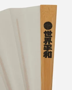 WACKO MARIA Home^Wolf Head's Folding Fan White