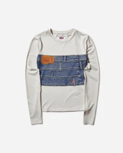Levi's T-Shirts^Women's ADSB Second Skin Top Denim Print