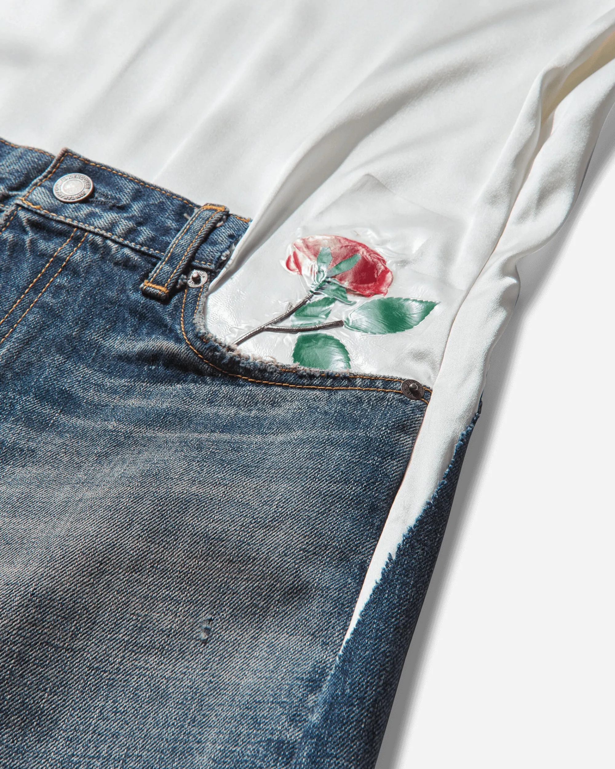 Undercover Pants^Women's All-In-One Denim Pants Light Blue Indigo