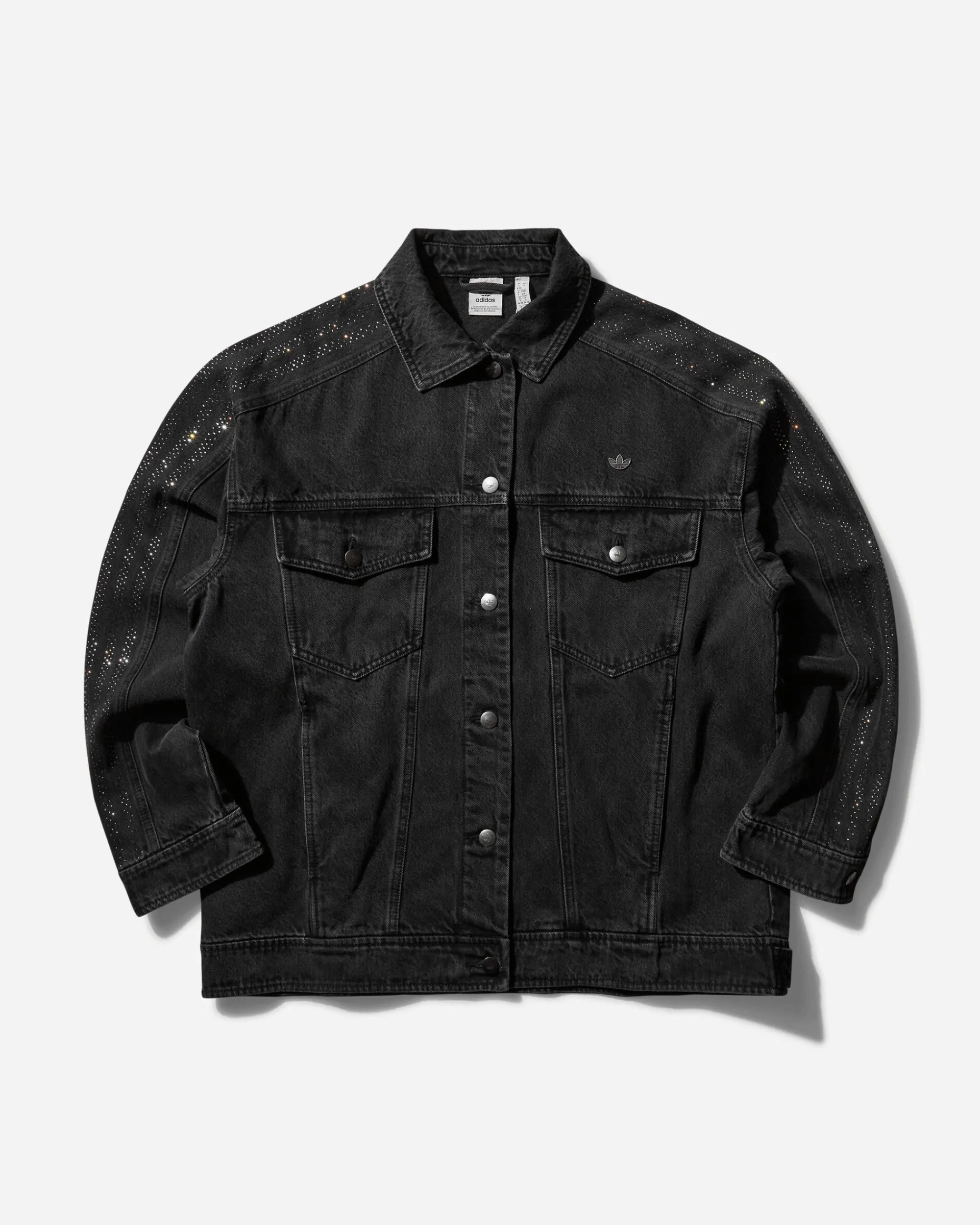 adidas Coats And Jackets^Women's Atlanta Rhinestones Denim Jacket Black