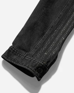 adidas Coats And Jackets^Women's Atlanta Rhinestones Denim Jacket Black
