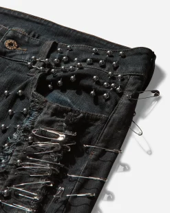 Cheap Monday Pants^Women's Bootleg Messy Pinned Jeans Black
