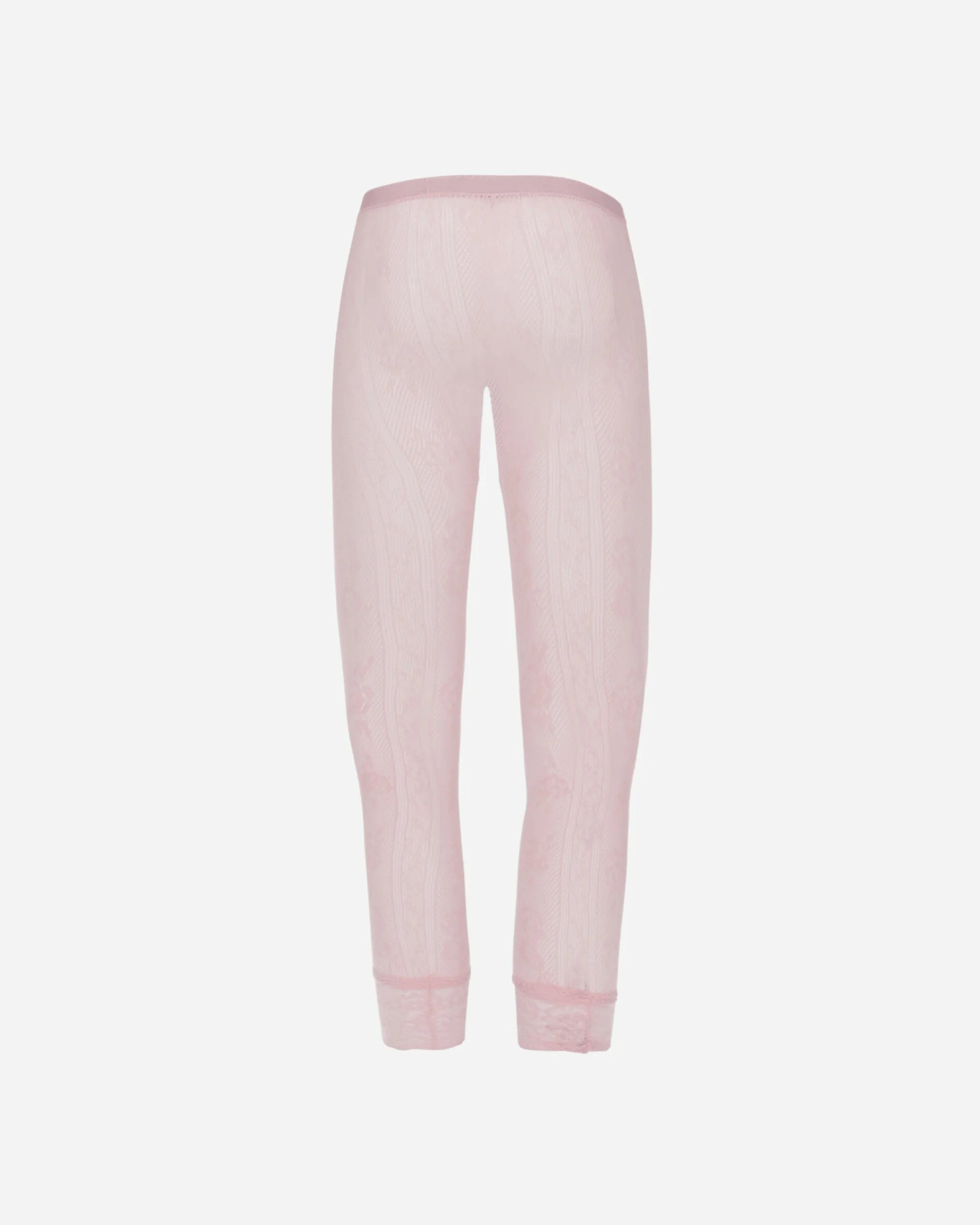 No Dress Pants^Women's Bownot Lace Cropped Leggings Pink