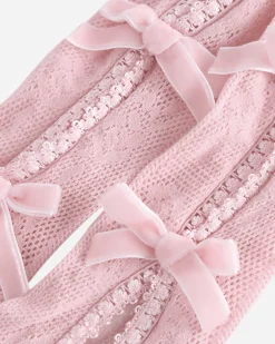 No Dress Pants^Women's Bownot Lace Cropped Leggings Pink