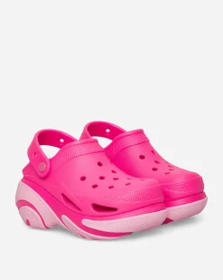 Crocs Sandals And Slides^Women's Bubble Crush Clogs Pink Crush