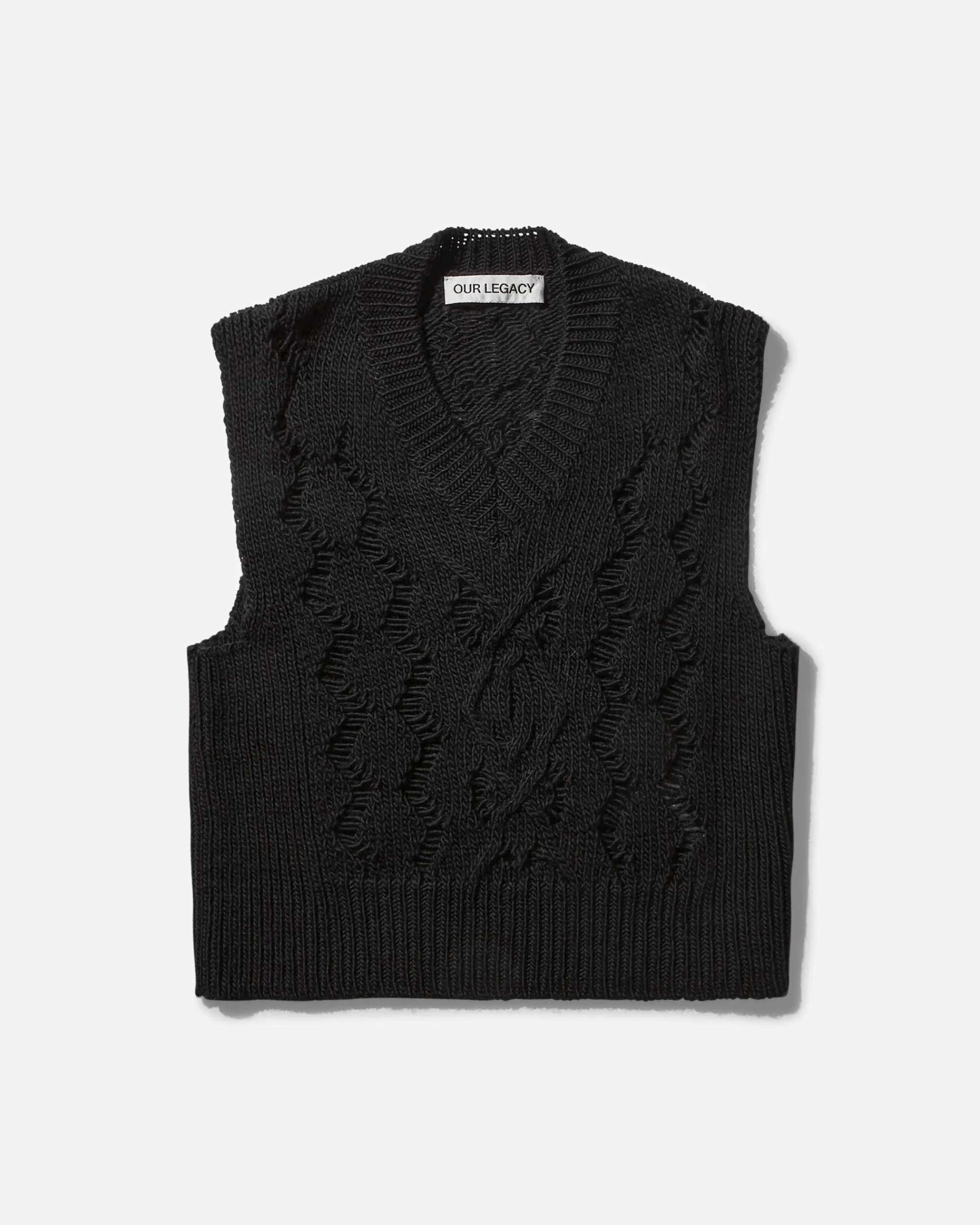 Our Legacy Knitwears^Women's Cable Michigan Tank Black