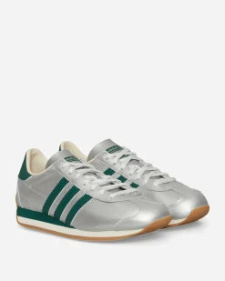 adidas Sneakers·Low|Sneakers^Women's Country OG Sneakers Silver Metallic / Collegiate Green