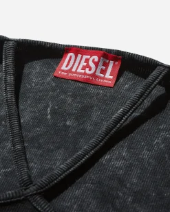 Diesel T-Shirts^Women's Cross-Over Straps Ribbed Longsleeve Top Black