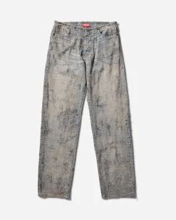Diesel Pants^Women's D-Arker Distressed Straight Denim Pants Blue