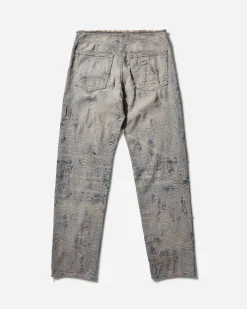 Diesel Pants^Women's D-Arker Distressed Straight Denim Pants Blue