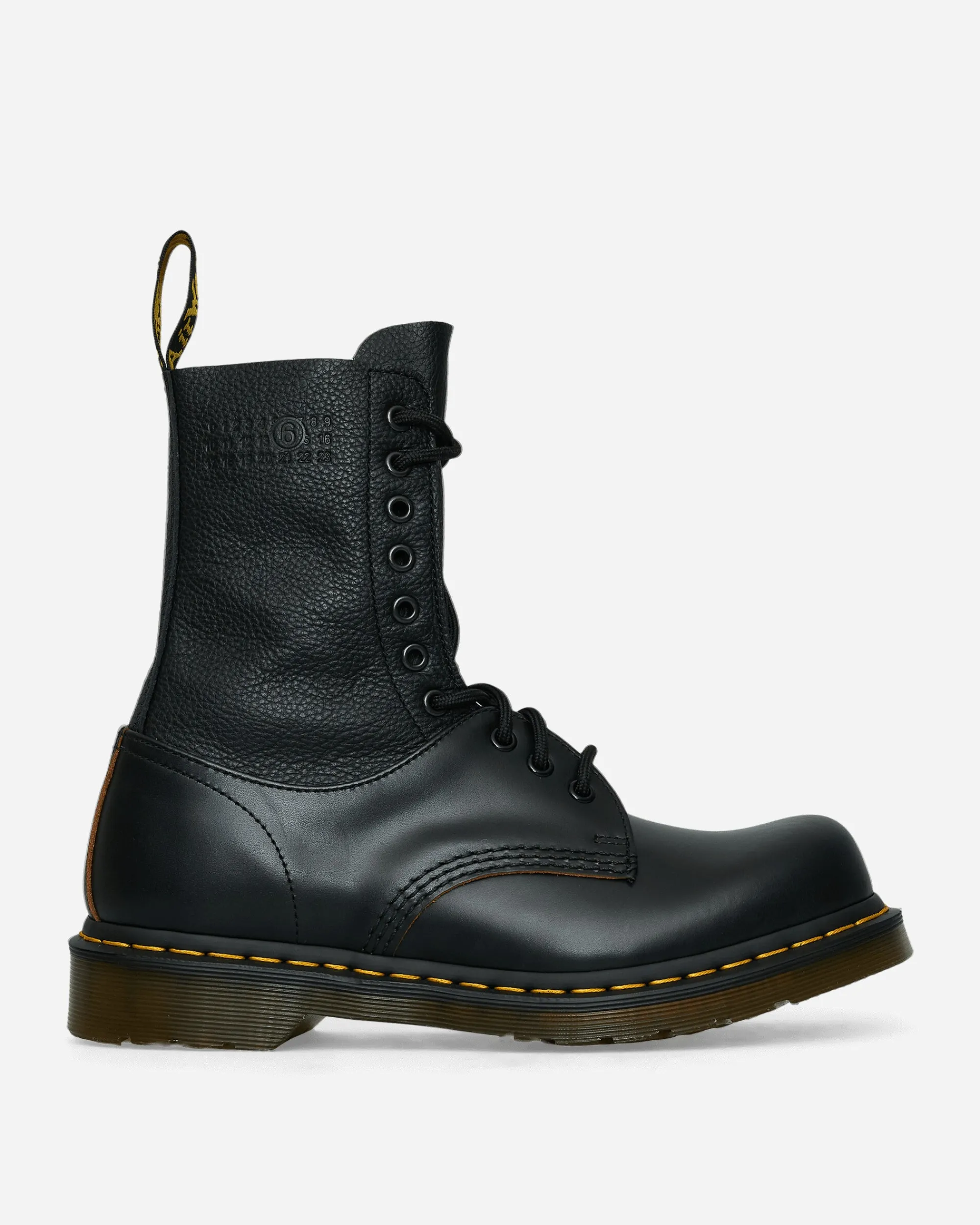 MM6 Maison Margiela Boots^Women's Dr. Martens 1490 10 Eye Twisted and Reimagined 85 Last Boots Black