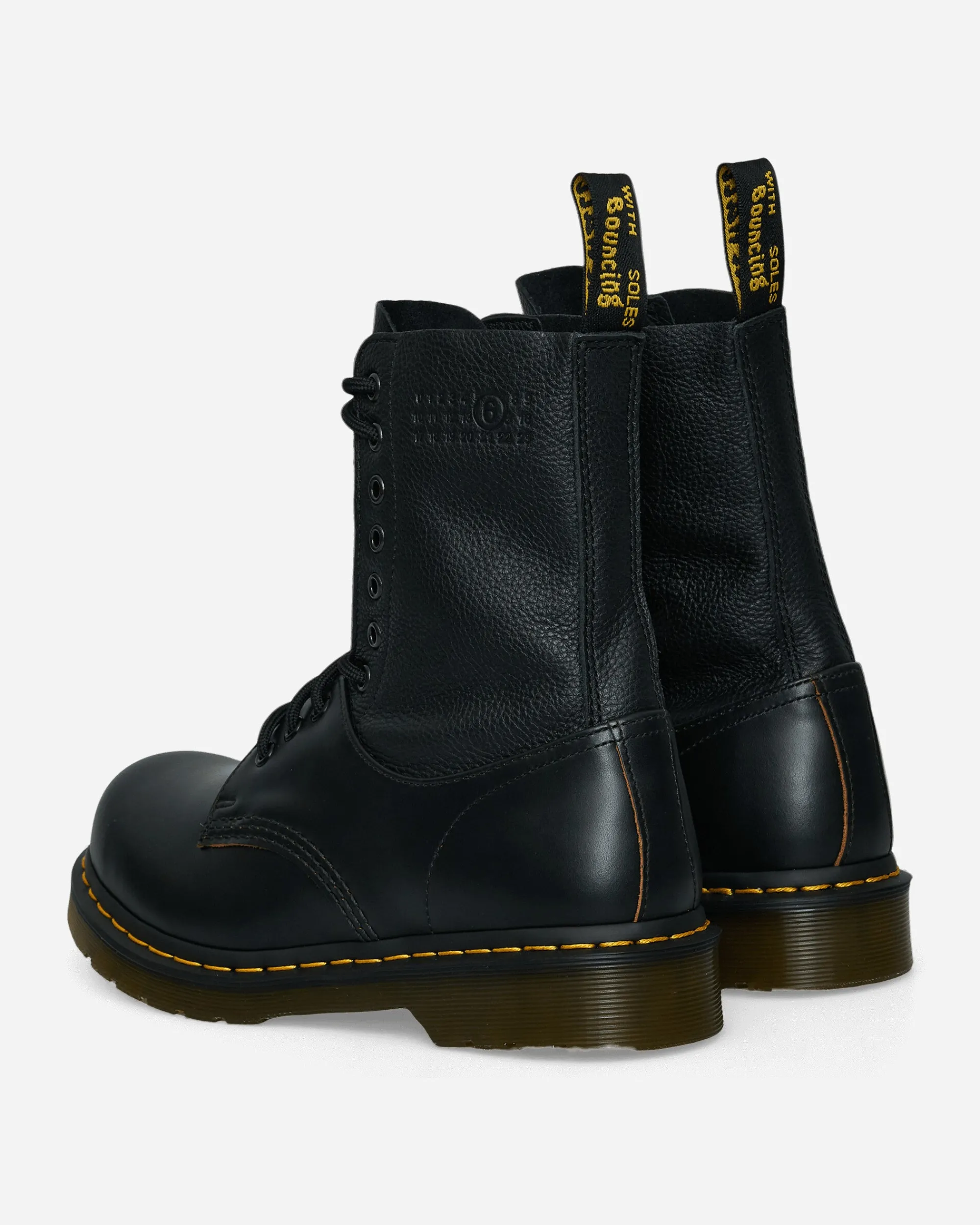 MM6 Maison Margiela Boots^Women's Dr. Martens 1490 10 Eye Twisted and Reimagined 85 Last Boots Black