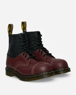 MM6 Maison Margiela Boots^Women's Dr. Martens 1460 Twisted and Reimagined Steel Toe Boots Black / Oxblood