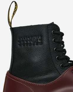 MM6 Maison Margiela Boots^Women's Dr. Martens 1460 Twisted and Reimagined Steel Toe Boots Black / Oxblood