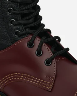 MM6 Maison Margiela Boots^Women's Dr. Martens 1460 Twisted and Reimagined Steel Toe Boots Black / Oxblood