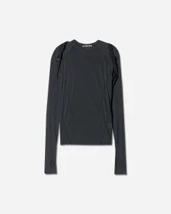 HYEIN SEO T-Shirts^Women's Fitted Longsleeve Top with Backstrap Black