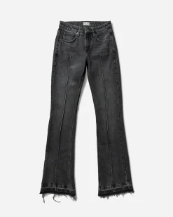 Guess USA Pants^Women's Flare Denim Pants Used Sanded Black Wash