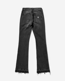 Guess USA Pants^Women's Flare Denim Pants Used Sanded Black Wash