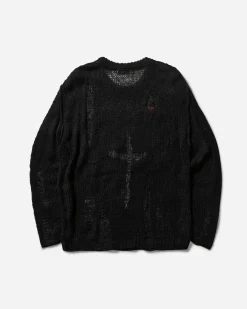 Hysteric Glamour Knitwears^Women's HYS Logo Oversized Sweater Black
