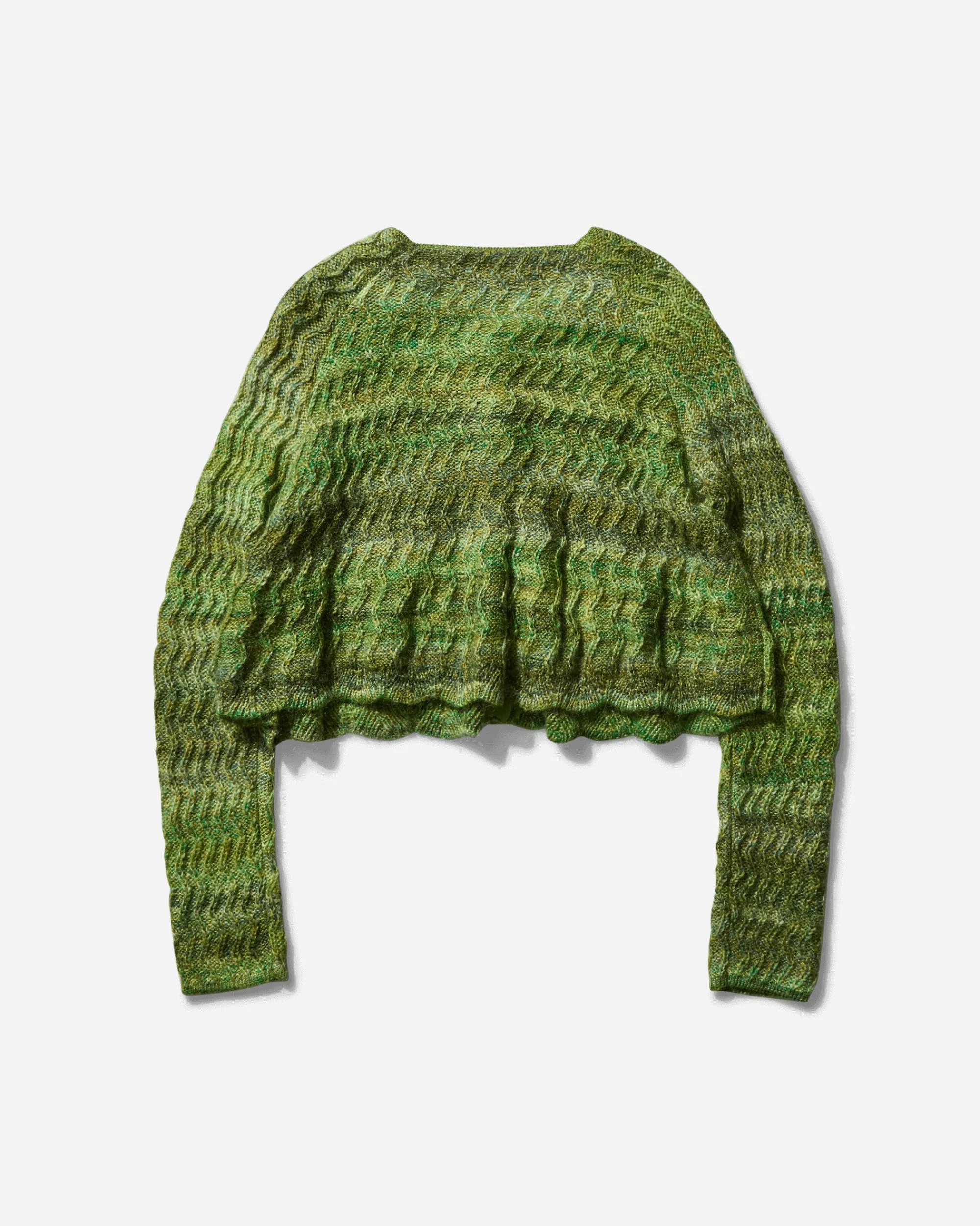 Brain Dead Knitwears^Women's Isa Scalloped Cardigan Green