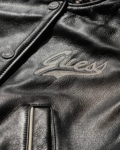 Guess USA Coats And Jackets^Women's Leather Varsity Jacket Jet Black