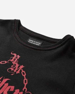 R & M Leathers T-Shirts^Women's Logo Longsleeve T-Shirt Black
