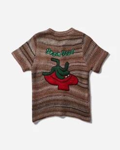 Brain Dead Knitwears^Women's Madera Knit Shortsleeve Sweater Brown