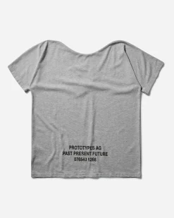 Prototypes T-Shirts^Women's Moved Neckline T-Shirt Grey