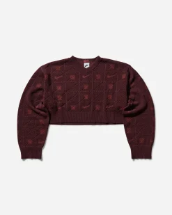 Nike Knitwears^Women's Naomi Osaka Engineered Sweater Burgundy Crush
