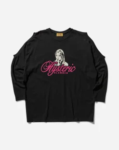 Hysteric Glamour T-Shirts^Women's Naughty Girl Oversized T-Shirt Black