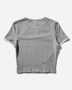 No Dress T-Shirts^Women's "No Cry" Crying Eyes Printed T-Shirt Grey