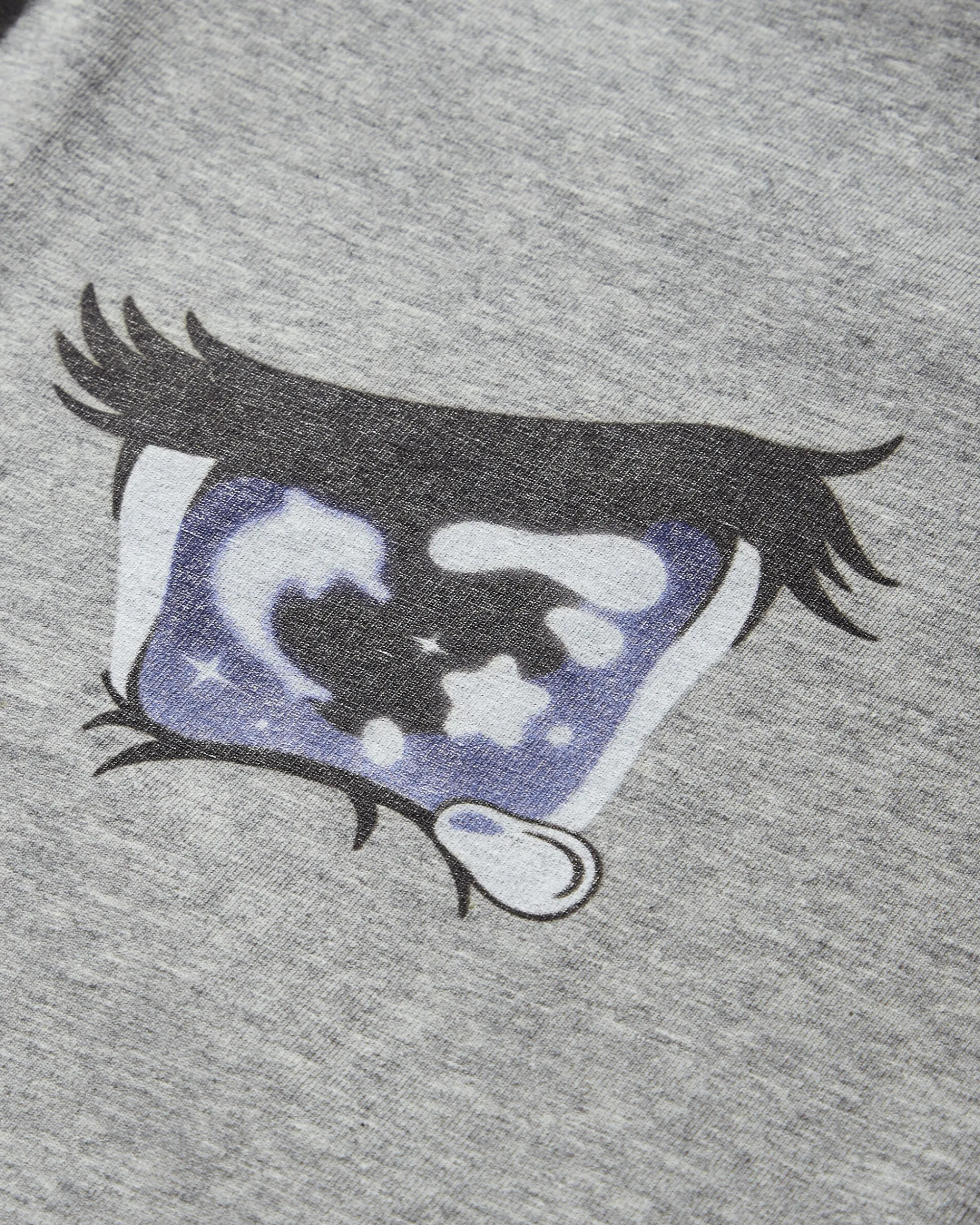 No Dress T-Shirts^Women's "No Cry" Crying Eyes Printed T-Shirt Grey