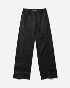 Mainline:RUS/Fr.CA/DE Pants^Women's Panelled Eyelets Trousers Black