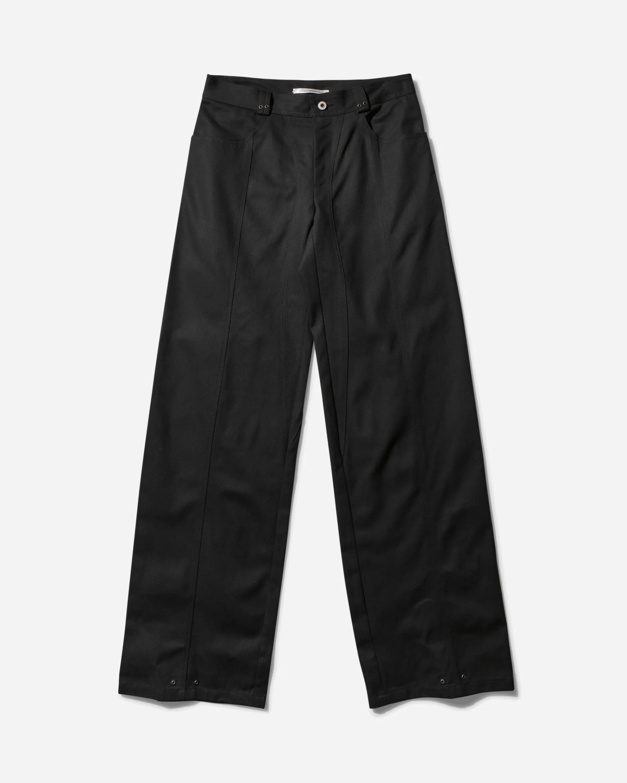 Mainline:RUS/Fr.CA/DE Pants^Women's Panelled Eyelets Trousers Black