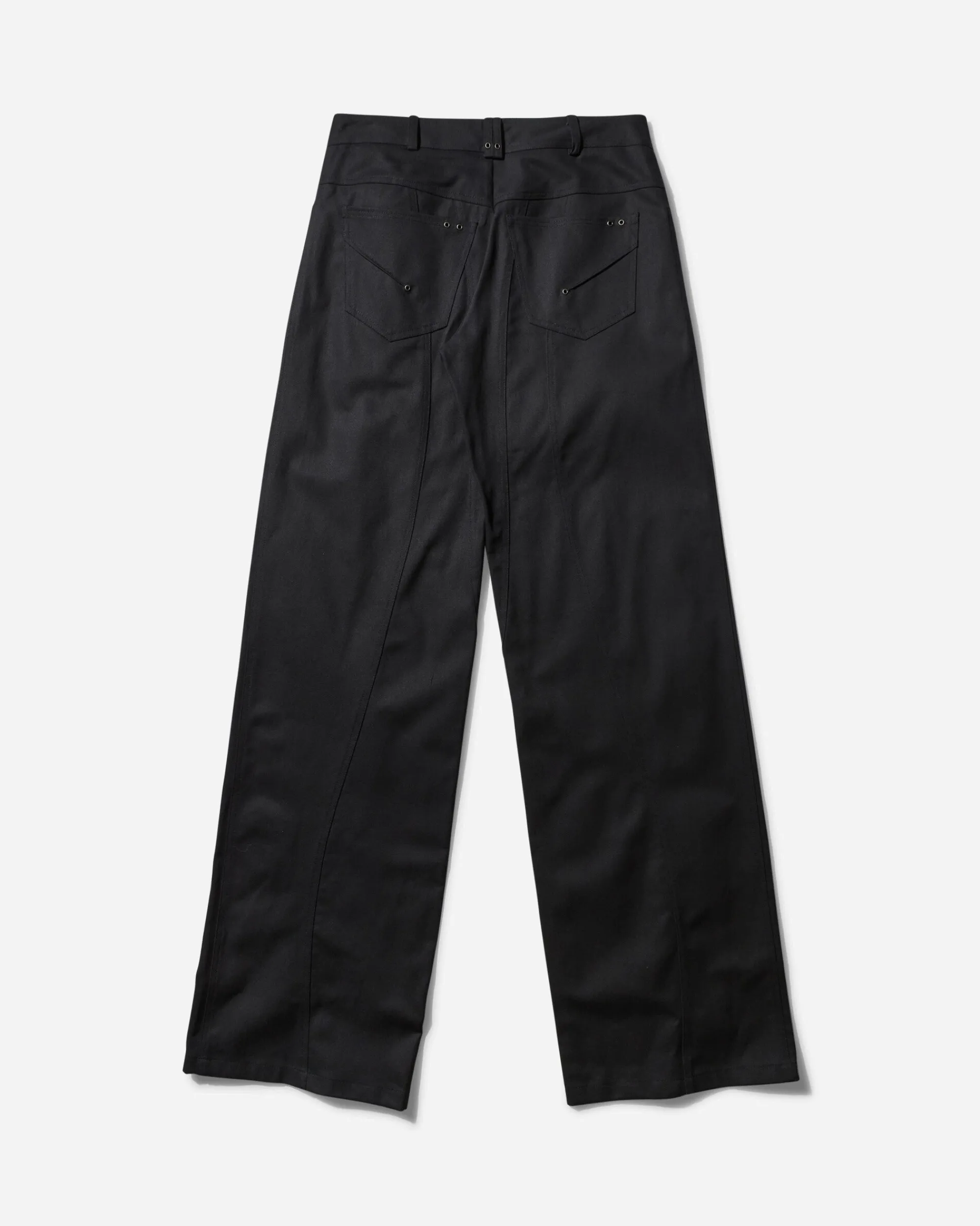 Mainline:RUS/Fr.CA/DE Pants^Women's Panelled Eyelets Trousers Black