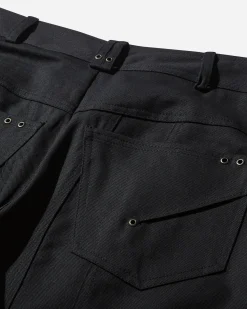 Mainline:RUS/Fr.CA/DE Pants^Women's Panelled Eyelets Trousers Black