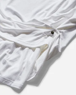 Mainline:RUS/Fr.CA/DE T-Shirts^Women's Rivets Draped T-Shirt White