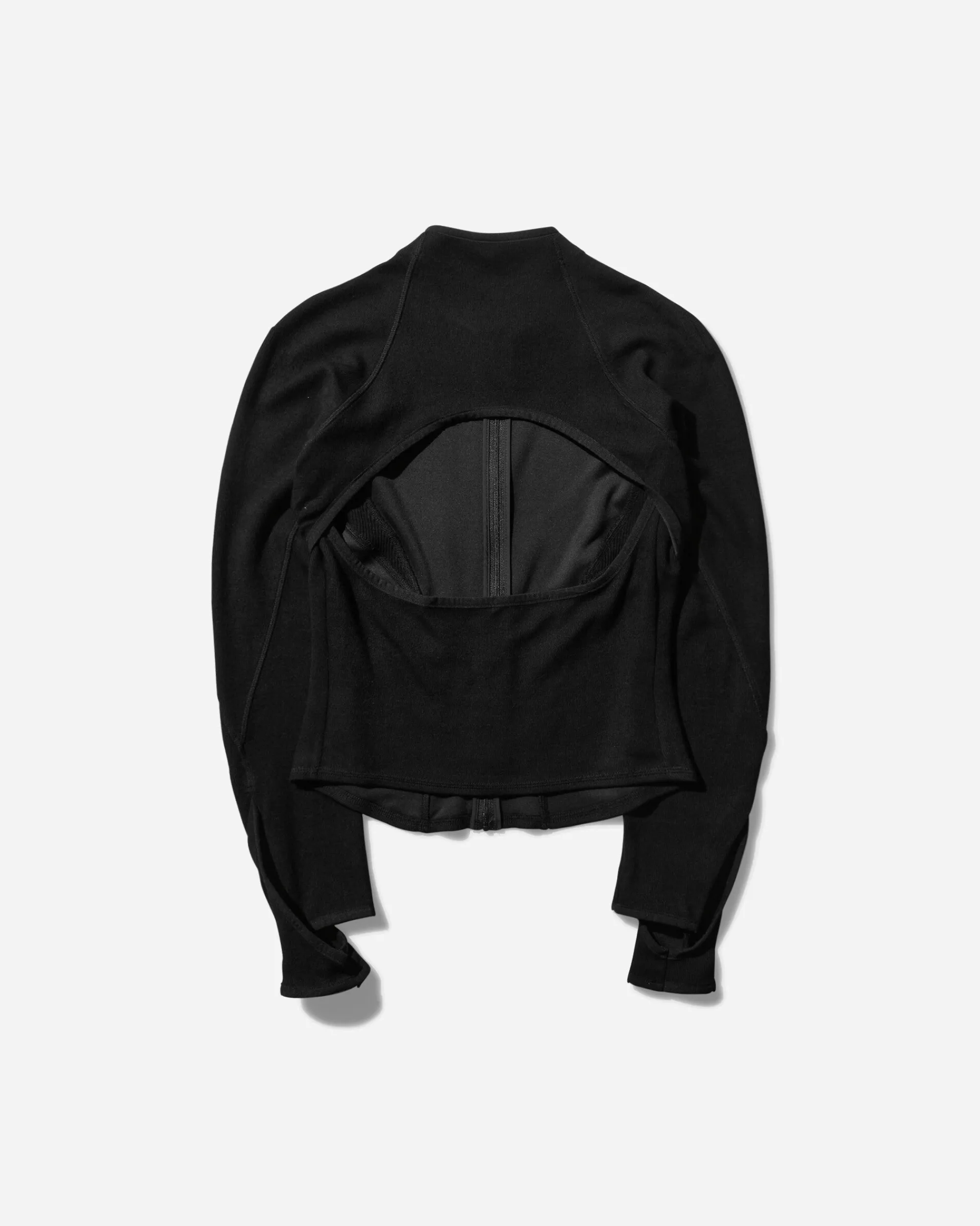 HYEIN SEO T-Shirts^Women's Slashed Zip Top Black
