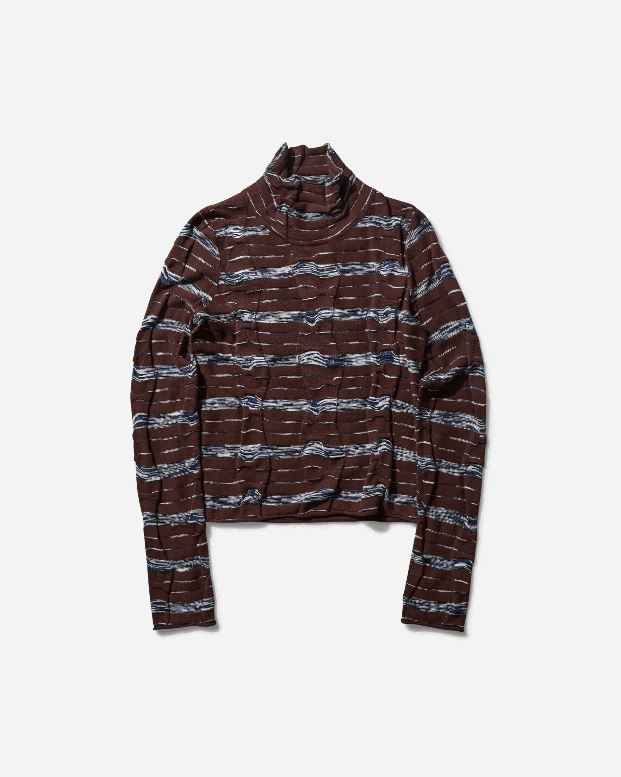 Brain Dead Knitwears^Women's Space Dye Turtleneck Navy / Brown