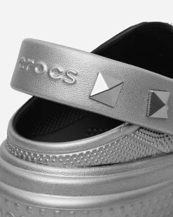 Crocs Sandals And Slides^Women's Stomp Metallic Clogs Silver