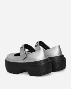 Crocs Sandals And Slides^Women's Stomp Metallic Mary Jane Clogs Silver