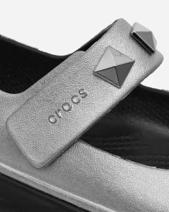 Crocs Sandals And Slides^Women's Stomp Metallic Mary Jane Clogs Silver